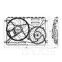 TYC Cooling Fan Assembly 623840 for 2008-2016 Volvo 3.2L 3.0L (S80, V60, V70, XC60)