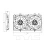 TYC Cooling Fan Assembly 623400 for 2014-2020 Nissan 2.5L (Rogue)