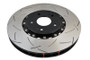 DBA Front Slotted 5000 Series 2 Piece Rotor Assembled w/ Black Hat for 08+ EVO X