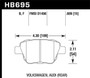 Hawk HPS Disc Brake Pad P/N HB695F.609