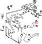 URO Parts Radiator Hose 1265014782 for 1986-1991 Mercedes-Benz (420SEL, 560SEC, 560SEL)