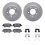 DFC GEOSPEC Coated Rotors with 5000 Brake Pads - Ceramic and Hardware 4512-03148
