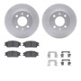 DFC GEOSPEC Coated Rotors with 5000 Brake Pads - Ceramic and Hardware 4512-03109