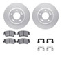DFC GEOSPEC Coated Rotors with 5000 Brake Pads - Ceramic and Hardware 4512-03152