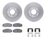 DFC GEOSPEC Coated Rotors with 5000 Brake Pads - Ceramic and Hardware 4512-21062