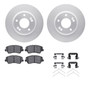 DFC GEOSPEC Coated Rotors with 5000 Brake Pads - Ceramic and Hardware 4512-03153