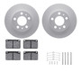 DFC GEOSPEC Coated Rotors with 5000 Brake Pads - Ceramic and Hardware 4512-27058