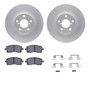 DFC GEOSPEC Coated Rotors with 5000 Brake Pads - Ceramic and Hardware 4512-13048