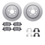 DFC GEOSPEC Coated Rotors with 5000 Brake Pads - Ceramic and Hardware 4512-27103