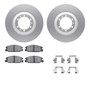 DFC GEOSPEC Coated Rotors with 5000 Brake Pads - Ceramic and Hardware 4512-37006