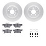 DFC GEOSPEC Coated Rotors with 5000 Brake Pads - Ceramic and Hardware 4512-45069