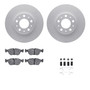 DFC GEOSPEC Coated Rotors with 5000 Brake Pads - Ceramic and Hardware 4512-27066