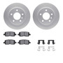 DFC GEOSPEC Coated Rotors with 5000 Brake Pads - Ceramic and Hardware 4512-47088