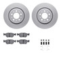 DFC GEOSPEC Coated Rotors with 5000 Brake Pads - Ceramic and Hardware 4512-27070
