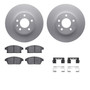DFC GEOSPEC Coated Rotors with 5000 Brake Pads - Ceramic and Hardware 4512-46106
