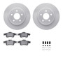 DFC GEOSPEC Coated Rotors with 5000 Brake Pads - Ceramic and Hardware 4512-27079