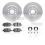 DFC GEOSPEC Coated Rotors with 5000 Brake Pads - Ceramic and Hardware 4512-48074