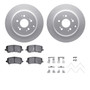 DFC GEOSPEC Coated Rotors with 5000 Brake Pads - Ceramic and Hardware 4512-59175