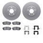 DFC GEOSPEC Coated Rotors with 5000 Brake Pads - Ceramic and Hardware 4512-67110