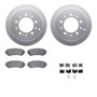 DFC GEOSPEC Coated Rotors with 5000 Brake Pads - Ceramic and Hardware 4512-76160