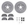 DFC GEOSPEC Coated Rotors with 5000 Brake Pads - Ceramic and Hardware 4512-76119