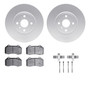 DFC GEOSPEC Coated Rotors with 5000 Brake Pads - Ceramic and Hardware 4512-80102