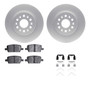DFC Geospec Rotors with EURO 5000 Ceramic Brake Pads includes Hardware 4612-48000