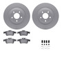 DFC Geospec Rotors with EURO 5000 Ceramic Brake Pads includes Hardware 4612-20017