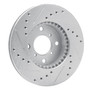 DFC Brake Rotor - Drilled and Slotted - Silver 631-01003R