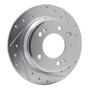 DFC Brake Rotor - Drilled and Slotted - Silver 631-03029R