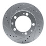 DFC Brake Rotor - Drilled and Slotted - Silver 631-02019L