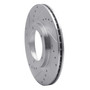 DFC Brake Rotor - Drilled and Slotted - Silver 631-02001L