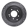 DFC Brake Rotor - Drilled and Slotted - Silver 631-03052L