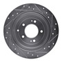 DFC Brake Rotor - Drilled and Slotted - Silver 631-03052L
