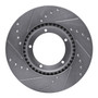DFC Brake Rotor - Drilled and Slotted - Silver 631-02001R