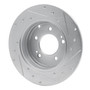DFC Brake Rotor - Drilled and Slotted - Silver 631-03021L
