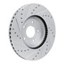 DFC Brake Rotor - Drilled and Slotted - Silver 631-03067R