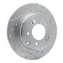 DFC Brake Rotor - Drilled and Slotted - Silver 631-03021R