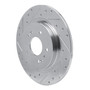 DFC Brake Rotor - Drilled and Slotted - Silver 631-03060L