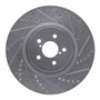 DFC Brake Rotor - Drilled and Slotted - Silver 631-13014R