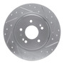 DFC Brake Rotor - Drilled and Slotted - Silver 631-03060R