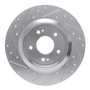 DFC Brake Rotor - Drilled and Slotted - Silver 631-03060R