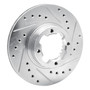 DFC Brake Rotor - Drilled and Slotted - Silver 631-13031R