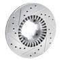 DFC Brake Rotor - Drilled and Slotted - Silver 631-13031R