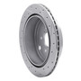 DFC Brake Rotor - Drilled and Slotted - Silver 631-13023L