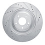 DFC Brake Rotor - Drilled and Slotted - Silver 631-03070R