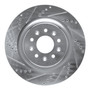 DFC Brake Rotor - Drilled and Slotted - Silver 631-20016L