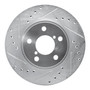DFC Brake Rotor - Drilled and Slotted - Silver 631-13007L