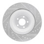 DFC Brake Rotor - Drilled and Slotted - Silver 631-20027L