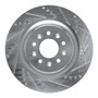 DFC Brake Rotor - Drilled and Slotted - Silver 631-20016R
